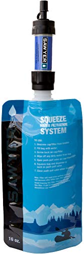 paille filtre eau sawyer "sawyer mini pointone: filtre à eau outdoor ultra compact, Élimine microplastiques & 99,99999% bactéries, capacité 100 000 gallons noir"