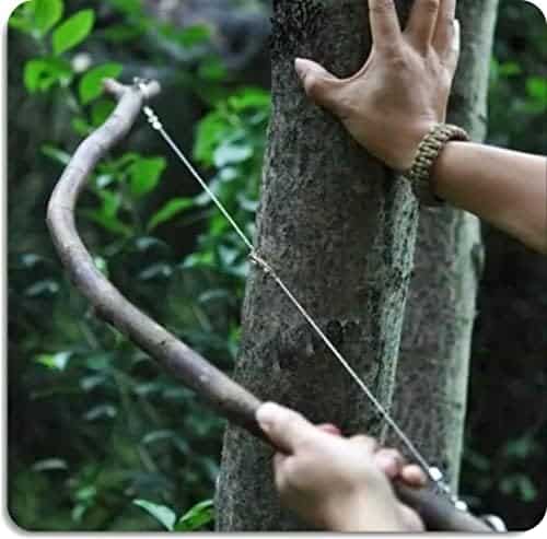 scie de survie "scie de poche ultra pratique 75 cm idéale camping, acier inox pour bois & plastique"