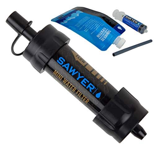 paille filtre eau sawyer "sawyer mini pointone: filtre à eau outdoor ultra compact, Élimine microplastiques & 99,99999% bactéries, capacité 100 000 gallons noir"
