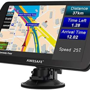 gps haut de gamme "gps awesafe 9 pouces pour poids lourds & voiture avec bluetooth, mises à jour cartographie nationale gratuite"