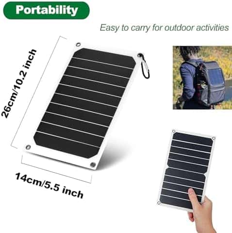 panneaux solaires portables et chargeurs "chargeur solaire portable dewin 10w 5v panneau Étanche ip64 avec sortie usb"