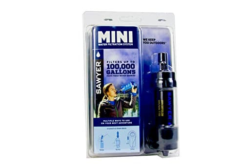 paille filtre eau sawyer "sawyer mini pointone: filtre à eau outdoor ultra compact, Élimine microplastiques & 99,99999% bactéries, capacité 100 000 gallons noir"