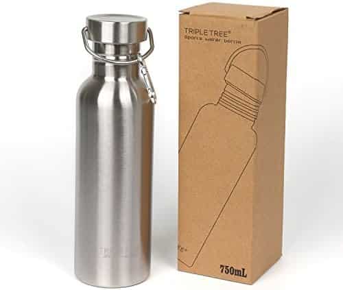 gourde de survie "bouteille sport inox triple tree anti fuite & ultra durable, 500ml à 1l parfaite pour activités extérieures"