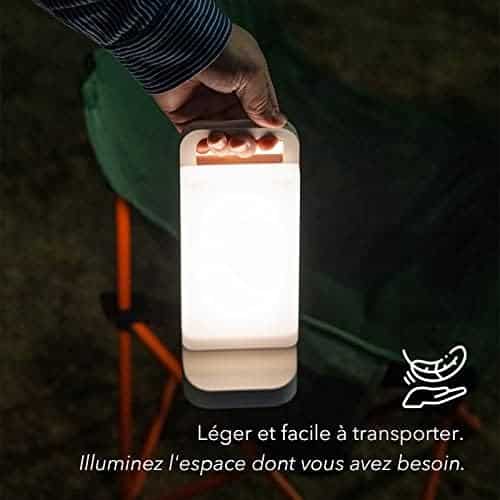 kit dʼéclairage solaire de camp "lanterne solaire lepwings pour camping eclairage led etanche ipx4 avec batterie 4400mah et luminosité réglable"
