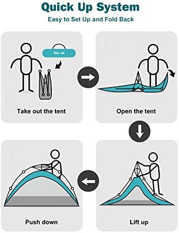 abri solaire portable "tente de plage pop up 4 6 personnes glymnis, hydraulique automatique, portable avec abri solaire upf 50+ protection uv"