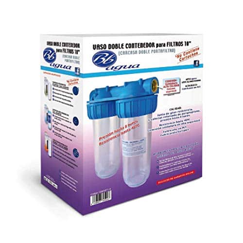 filtre à eau pour groupe "filtre à eau 10" bbagua double avec support mural et clé facilité d'installation et entretien"