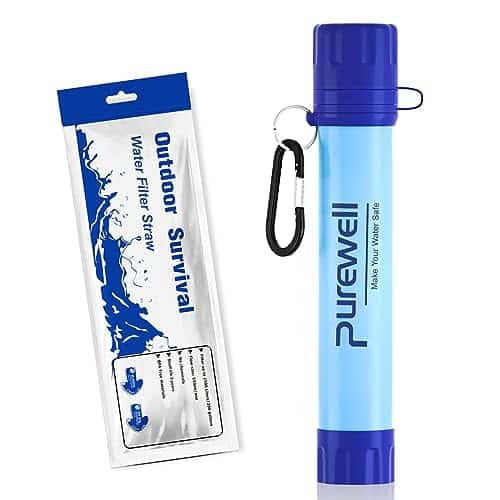 Filtre à Eau Portable BESPORTBLE 2 Pièces - Léger, Compact, Pour Randonnée, Camping Et Survie