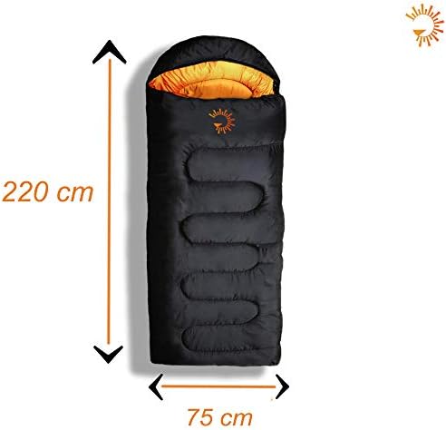 sac de couchage pour conditions extrêmes "sac de couchage 4 saisons solennoire 0 25°c, léger et résistant à l'eau, avec sac de compression et masque facile à nettoyer"