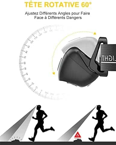 lampe frontale étanche "torche led ultra puissante rechargeable cirycase avec 5 modes & lumière rouge idéale pour pêche, camping, cyclisme & randonnée"