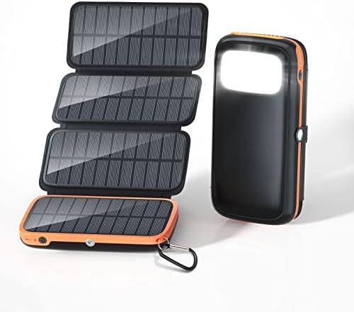 panneaux solaires portables et chargeurs "batterie externe solaire 26800mah conxwan power bank usb c pour smartphones et tablettes idéal camping"