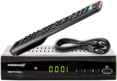 Émetteur récepteur satellite "récepteur satellite hd premiumx 521 avec hdmi, 2x usb, multimédia & bloc d'alimentation externe fullhd & dvb s2"