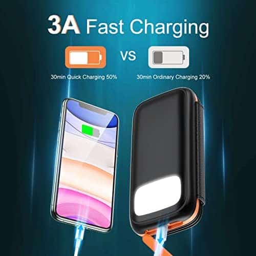 panneaux solaires portables et chargeurs "batterie externe solaire 26800mah conxwan power bank usb c pour smartphones et tablettes idéal camping"