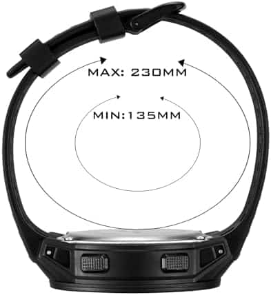 montre gps avec altimètre "avtrek montre sportive numérique ado, altimètre, baromètre, Étanche & militaire noir"