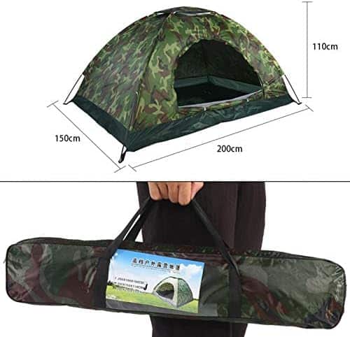 tente pop up de survie "tente ultra légère 2 personnes, imperméable & anti uv pour camping, randonnée et alpinisme installation facile"