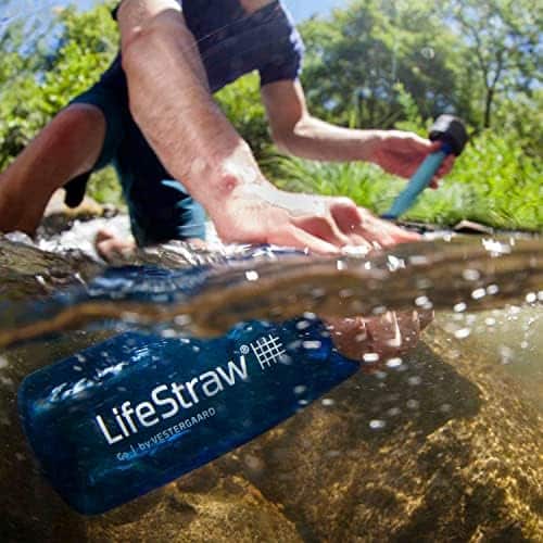 paille filtre eau lifestraw "bouteille lifestraw go bleue avec filtre intégré unisexe"
